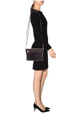MZ WALLACE Abbey Small Nylon Crossbody Bag Black